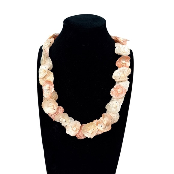 Vintage‎ Seri Tribe Shell Necklace Handmade Ethnic Jewelry Natural Tribal Beaded - Picture 8 of 16